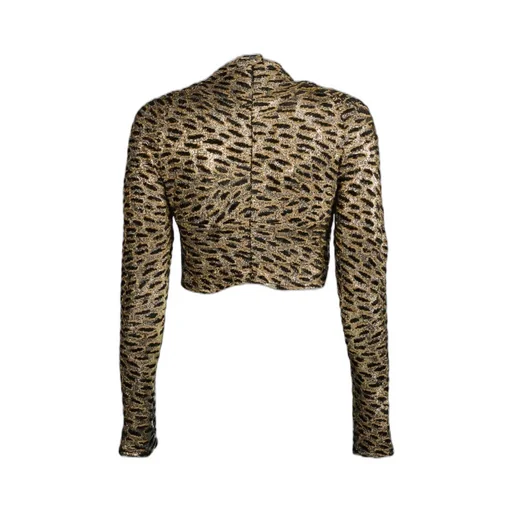 Paco Rabanne Metallic Jacquard Twisted Chain-Link Top