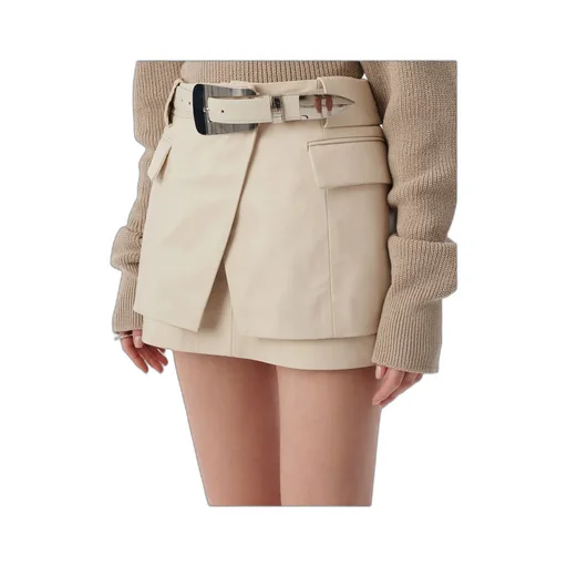 Iro Asymmetrical Belted Mini Skirt