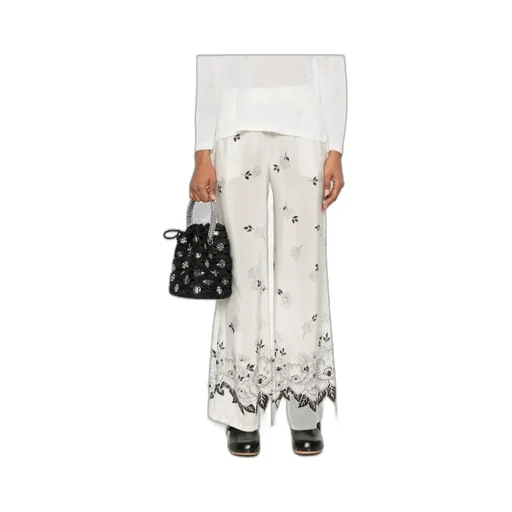P.A.R.O.S.H. Floral Wide Leg Pants