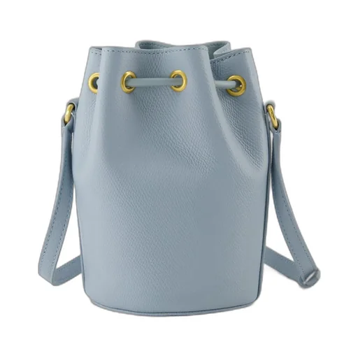 Valentino Vlogo Plaque Drawstring Bucket Bag