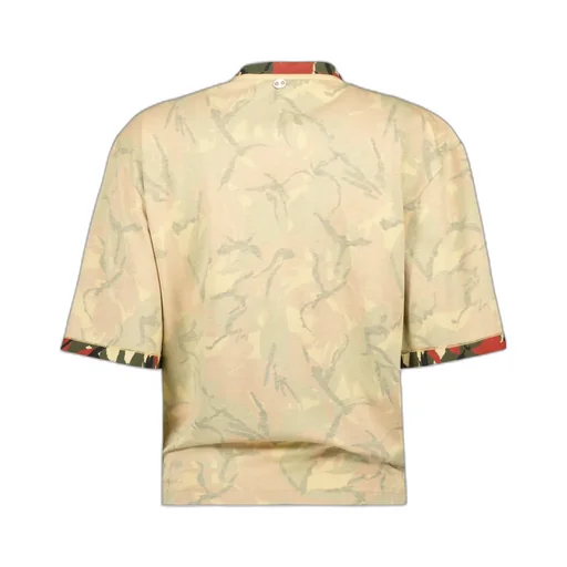 Paco Rabanne Camouflage Printed Cut-Out T-Shirt