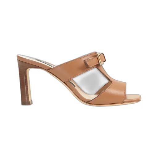 Square-Headed High-Heeled Sandals