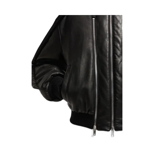 Moncler X Willow Smith Leather Bomber Jacket
