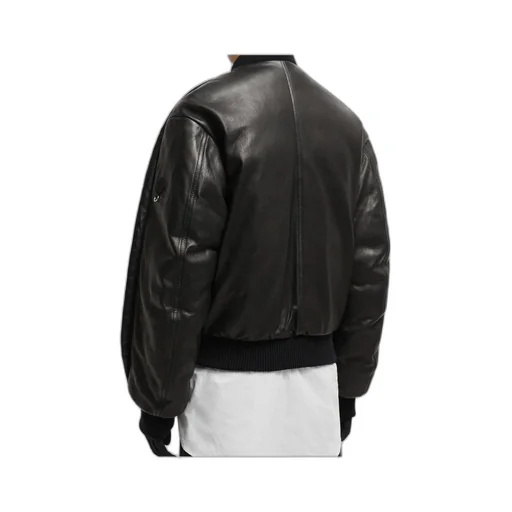 Moncler X Willow Smith Leather Bomber Jacket