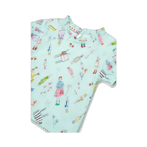 Marni Kids Rainbow Day Allover Print T-Shirt