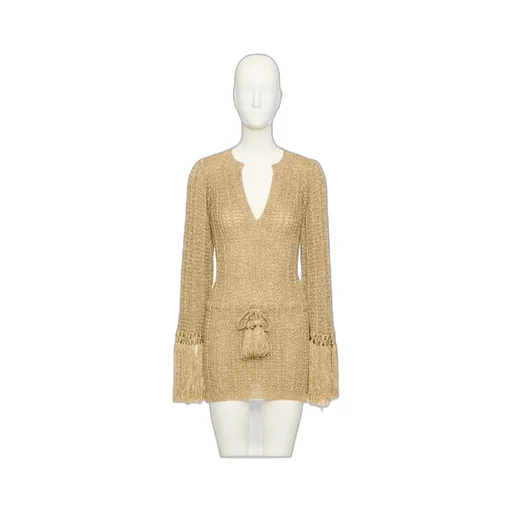 Valentino V-Neck Tassel Detailed Jumper