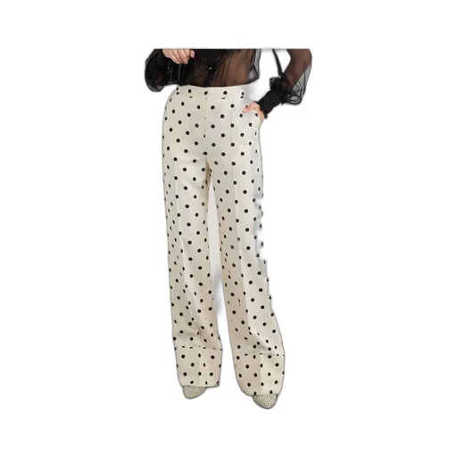 Valentino Polka Dot Printed Straight Leg Trousers