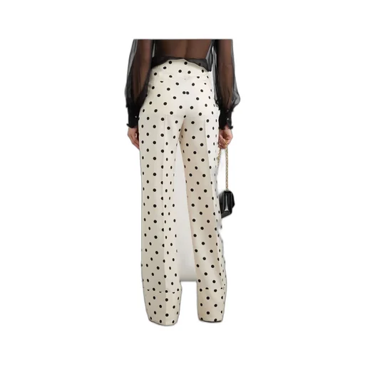 Valentino Polka Dot Printed Straight Leg Trousers
