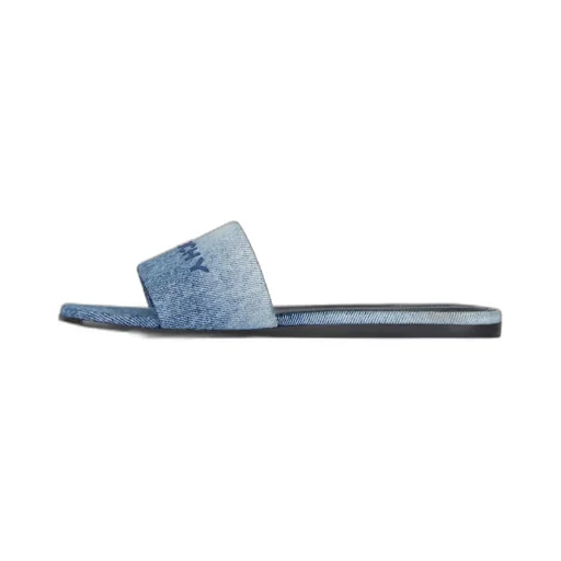 Givenchy Logo Detailed Denim Flat Mules