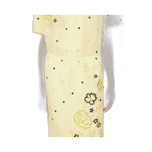 Embroidered Straight Knee Skirt Kenzo Peonies