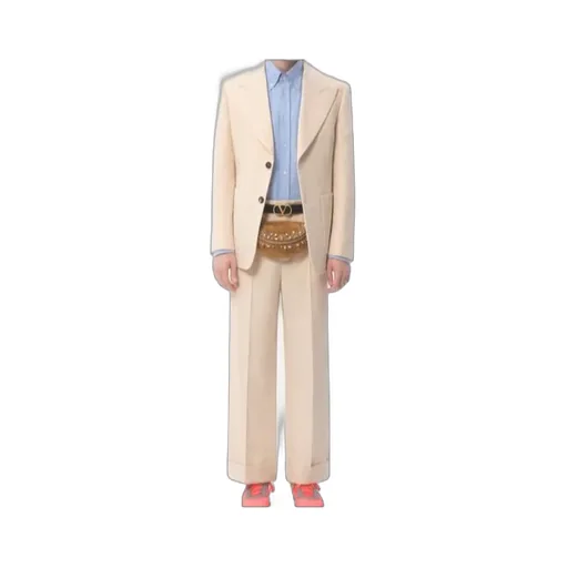 Single-Breasted Gabardine Blazer