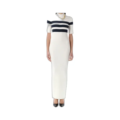 Jean Paul Gaultier Striped Chain-Link Maxi Dress