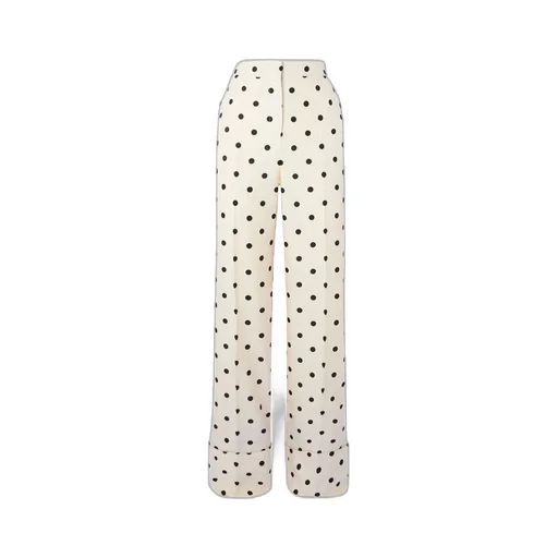 Valentino Polka Dot Printed Straight Leg Trousers