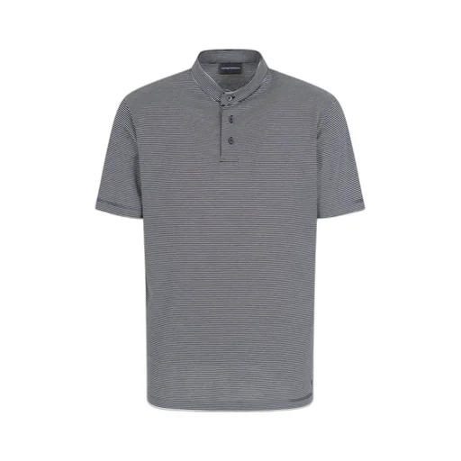 Emporio Armani Short Sleeved Striped Polo Shirt