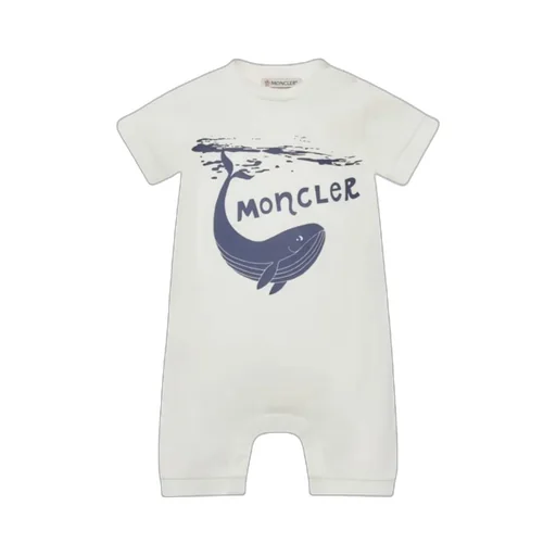 Whale Motif Cotton Romper