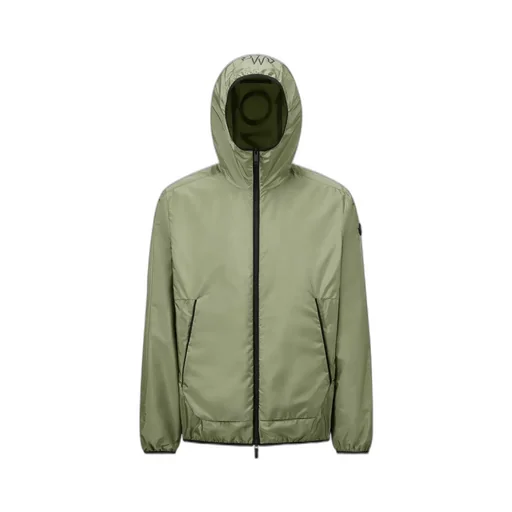 Moncler Granier Logo Patch Zip-Up Jacket