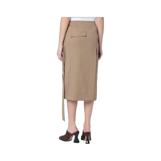 Pinstripe Wrap Skirt