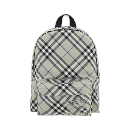 Burberry Ekd Motif Checked Backpack