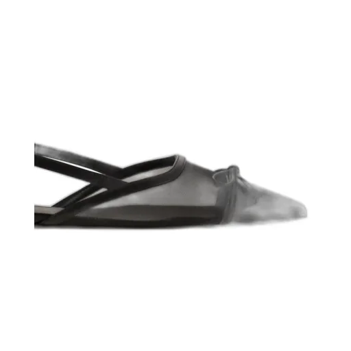 Clear Quilted Pointed Flat Sandals
