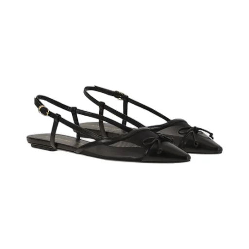 Clear Quilted Pointed Flat Sandals