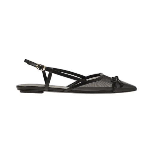 Clear Quilted Pointed Flat Sandals
