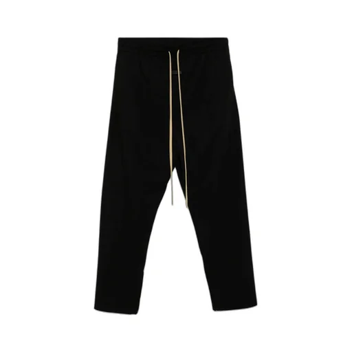 Drawstring Straight-Leg Trousers