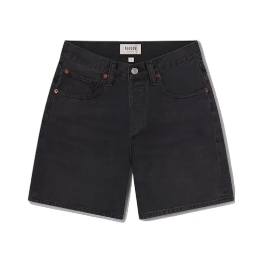 Belt-Loop Denim Shorts