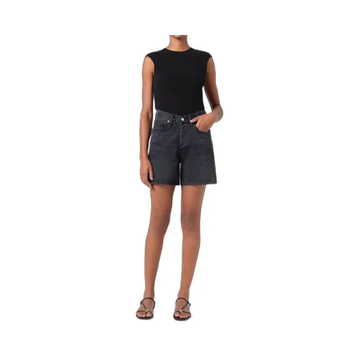 Belt-Loop Denim Shorts