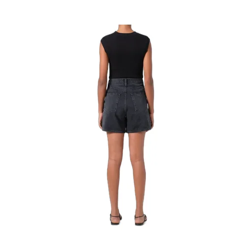Belt-Loop Denim Shorts