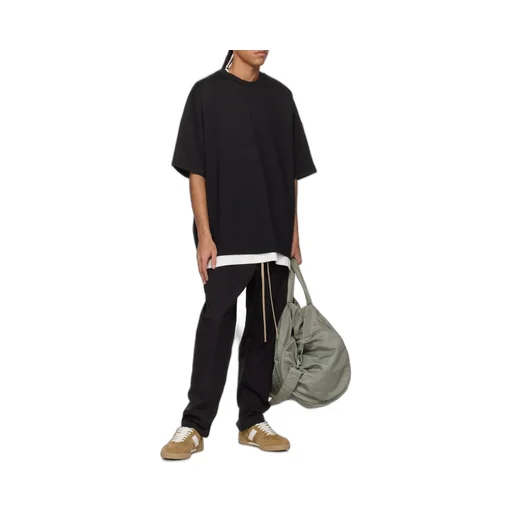 Drawstring Straight-Leg Trousers