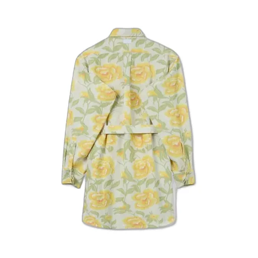Kenzo Peonies' Kimono Sleeved Shirt Dress