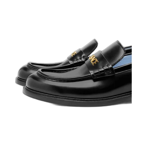 Versace Round-Toe Slip-On Loafers