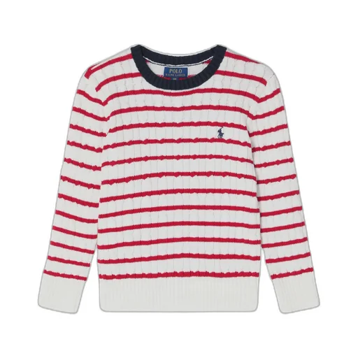 Striped Cable-Knit Jumper