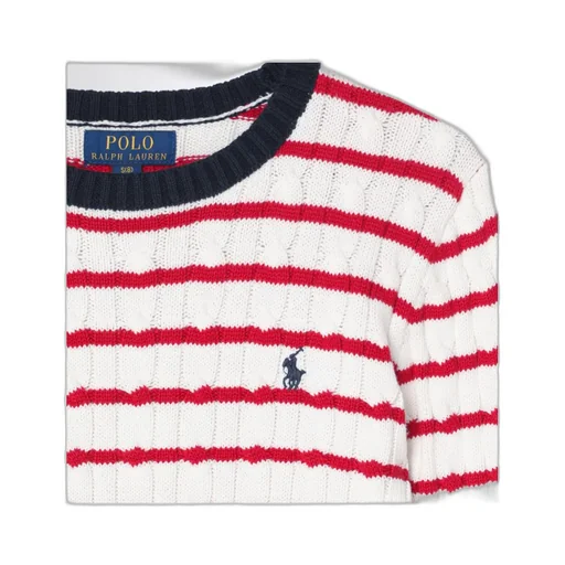 Striped Cable-Knit Jumper