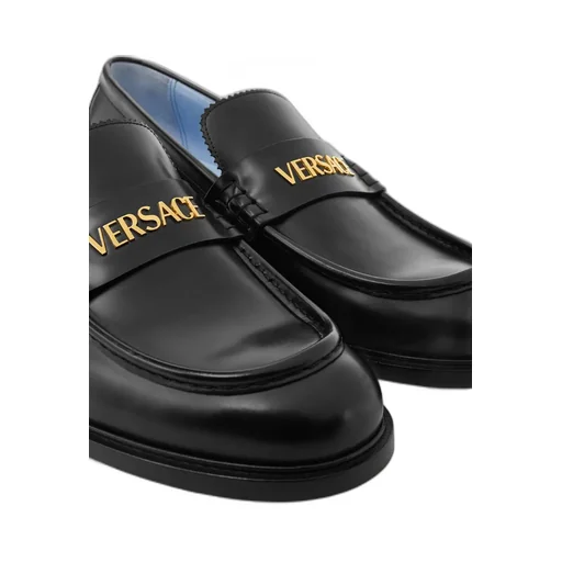 Versace Round-Toe Slip-On Loafers
