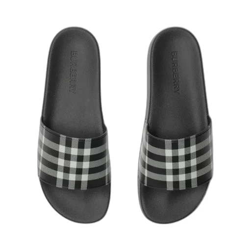 Burberry Checked Slip-On Slides