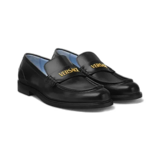 Versace Round-Toe Slip-On Loafers