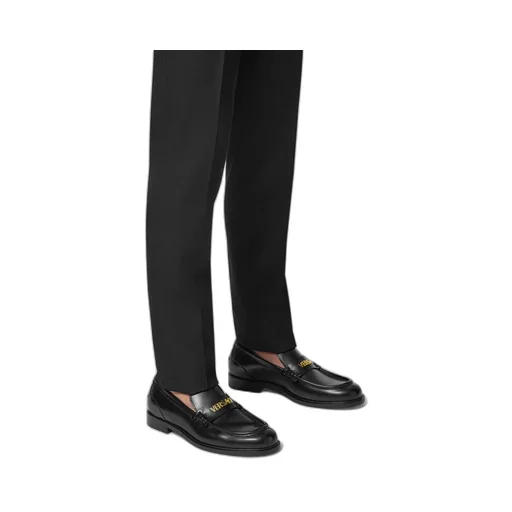Versace Round-Toe Slip-On Loafers