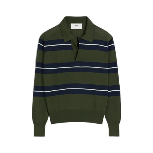 Ami Tonal Striped Polo