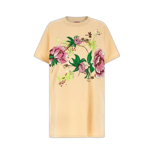 Kenzo Peonies Crewneck Mini Dress