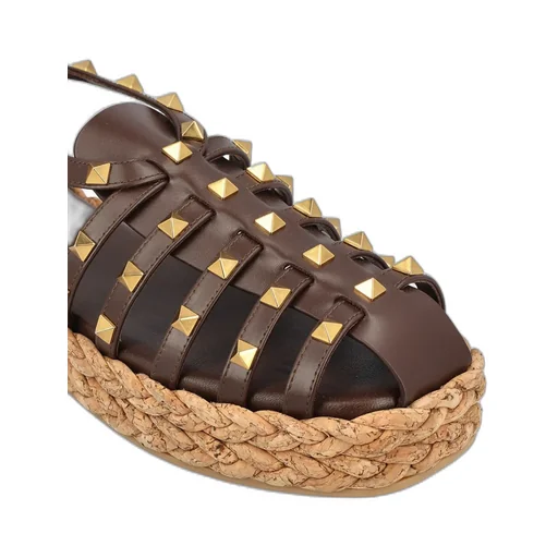 Valentino Garavani Rockstud Buckle Detailed Flat Shoes