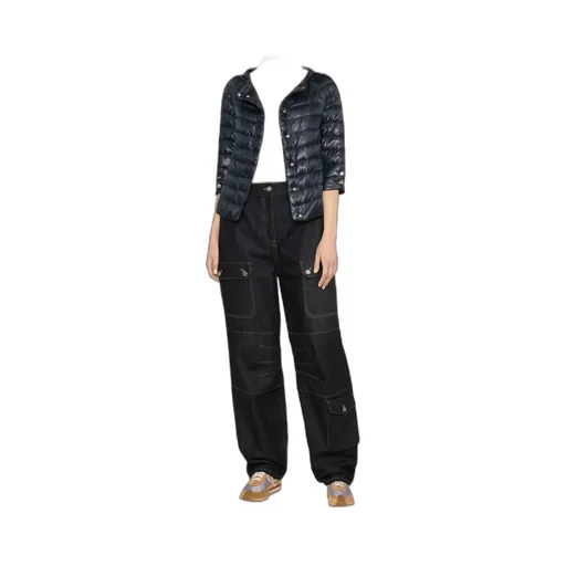 Herno Collarless Quilted Jacket