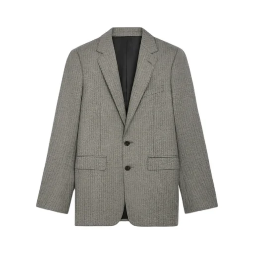Classic Jacket In Striped Flannel