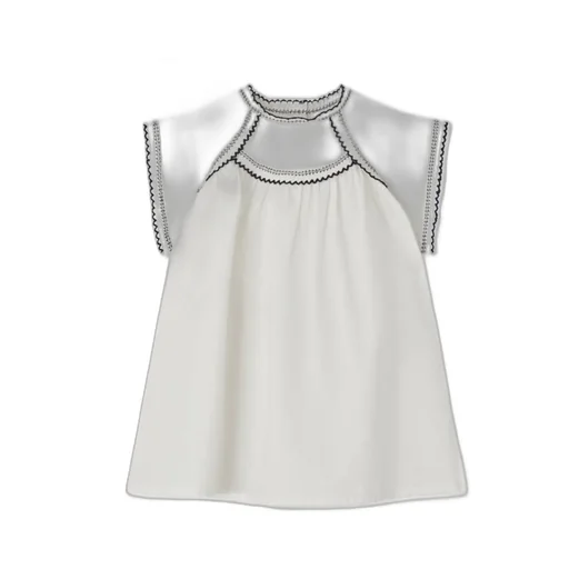 Eldorada Dress In Embroidered Poplin