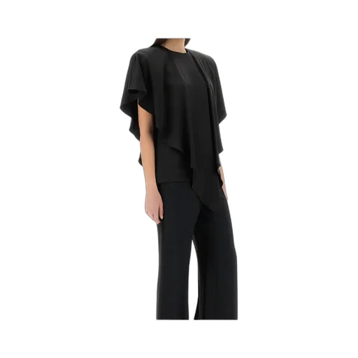 Stella Mccartney Asymmetric Layered Lightweight Satin Blouse