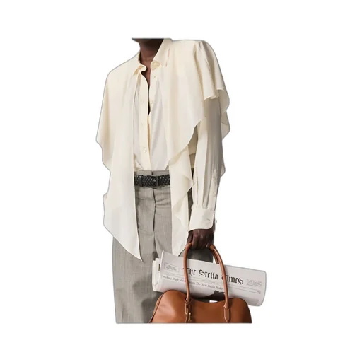 Stella Mccartney Layered Panel Long-Sleeved Semi-Sheer Shirt