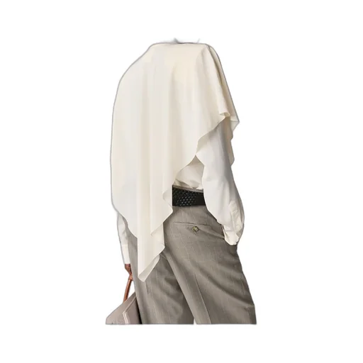 Stella Mccartney Layered Panel Long-Sleeved Semi-Sheer Shirt