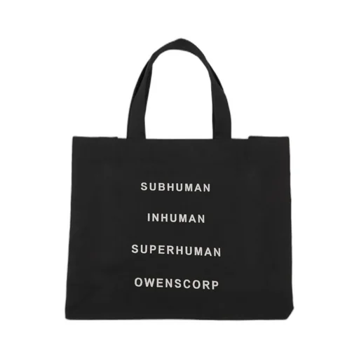 Rick Owens Slogan Embroidered Beach Tote Bag