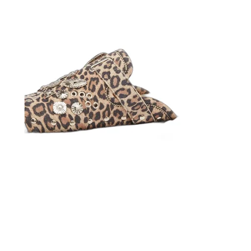 Toga Pulla Leopard Printed Flat Mules