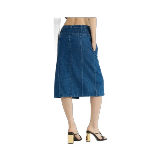 Patou Belted Midi Skirt
